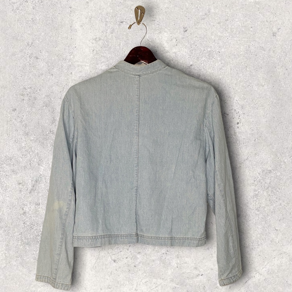 NEIMAN MARCUS CHAMBRAY JACKET SIZE MEDIUM - Picture 2 of 12
